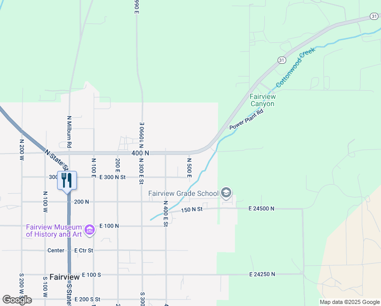 map of restaurants, bars, coffee shops, grocery stores, and more near 1060 Canyon Road in Fairview
