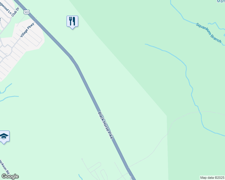 map of restaurants, bars, coffee shops, grocery stores, and more near 3172 South Black Horse Pike in Monroe