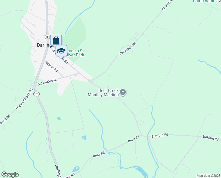 map of restaurants, bars, coffee shops, grocery stores, and more near 1445 Stafford Road in Darlington