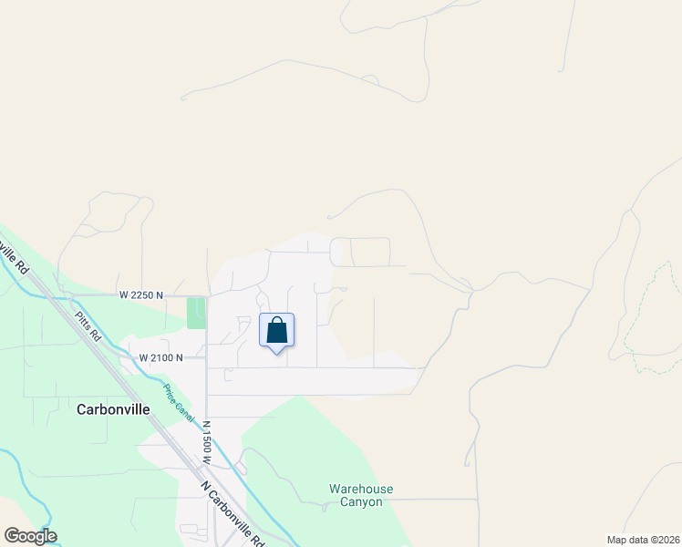 map of restaurants, bars, coffee shops, grocery stores, and more near 1171 West 2330 North in Helper