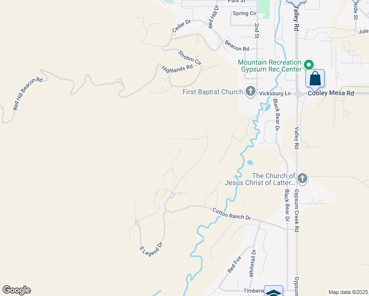 map of restaurants, bars, coffee shops, grocery stores, and more near 169 Wildhorse in Gypsum