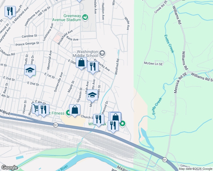map of restaurants, bars, coffee shops, grocery stores, and more near 11 Turner Street in Cumberland