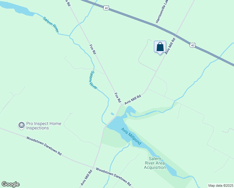 map of restaurants, bars, coffee shops, grocery stores, and more near 29 Fox Road in Pilesgrove
