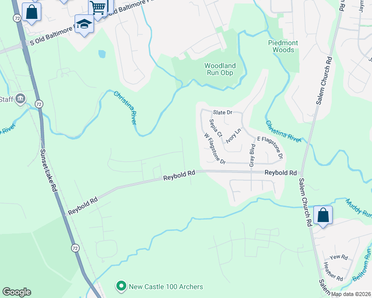 map of restaurants, bars, coffee shops, grocery stores, and more near 1922 Spearfish Court in Newark