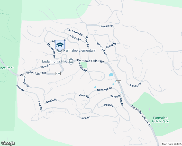 map of restaurants, bars, coffee shops, grocery stores, and more near 4430 Acoma Road in Indian Hills