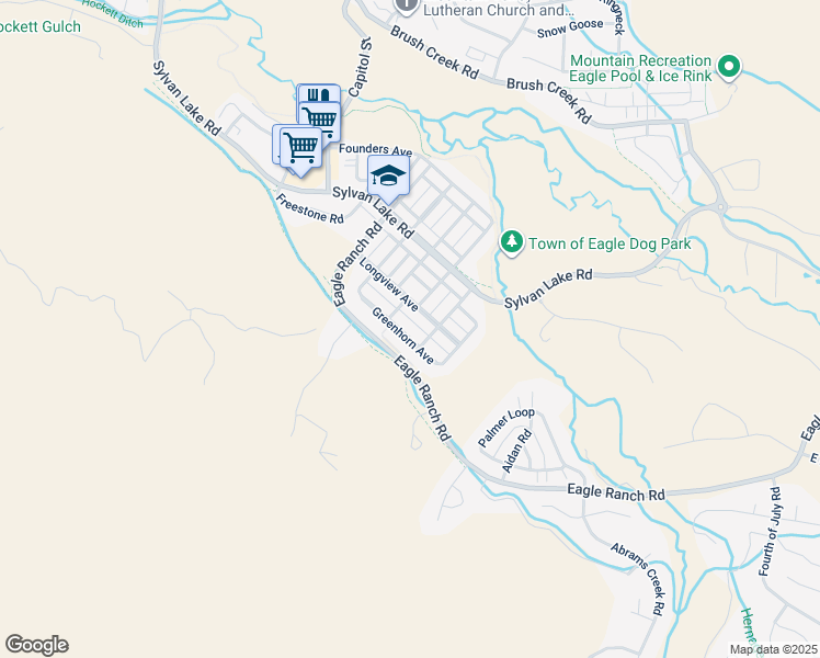 map of restaurants, bars, coffee shops, grocery stores, and more near 101 Greenhorn Avenue in Eagle
