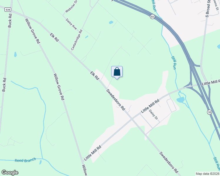 map of restaurants, bars, coffee shops, grocery stores, and more near 1290 Swedesboro Road in Franklin