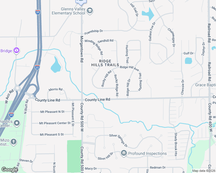 map of restaurants, bars, coffee shops, grocery stores, and more near 1826 Winding Ridge Avenue in Indianapolis