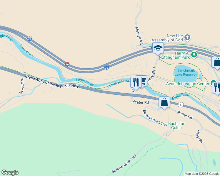 map of restaurants, bars, coffee shops, grocery stores, and more near 37305 U.S. 6 in Edwards