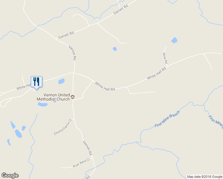 map of restaurants, bars, coffee shops, grocery stores, and more near 2500 White Hall Road in White Hall