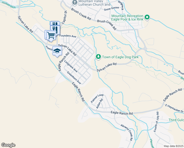 map of restaurants, bars, coffee shops, grocery stores, and more near 377 Greenhorn Avenue in Eagle