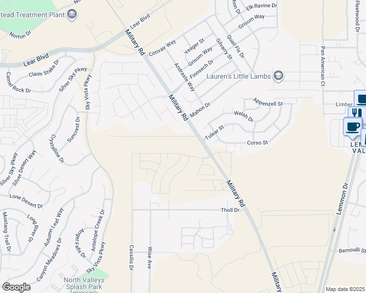 map of restaurants, bars, coffee shops, grocery stores, and more near 7960 Charlene Drive in Reno
