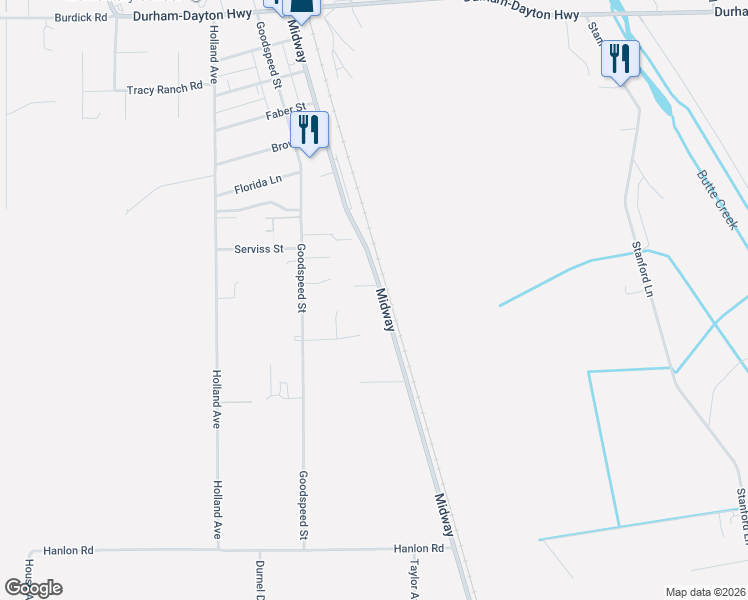 map of restaurants, bars, coffee shops, grocery stores, and more near 9137 Midway in Durham
