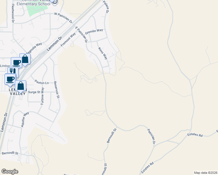 map of restaurants, bars, coffee shops, grocery stores, and more near 820-1014 East Patrician Drive in Reno