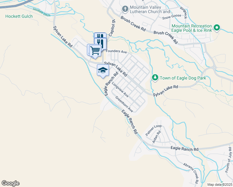 map of restaurants, bars, coffee shops, grocery stores, and more near 101 Greenhorn Avenue in Eagle