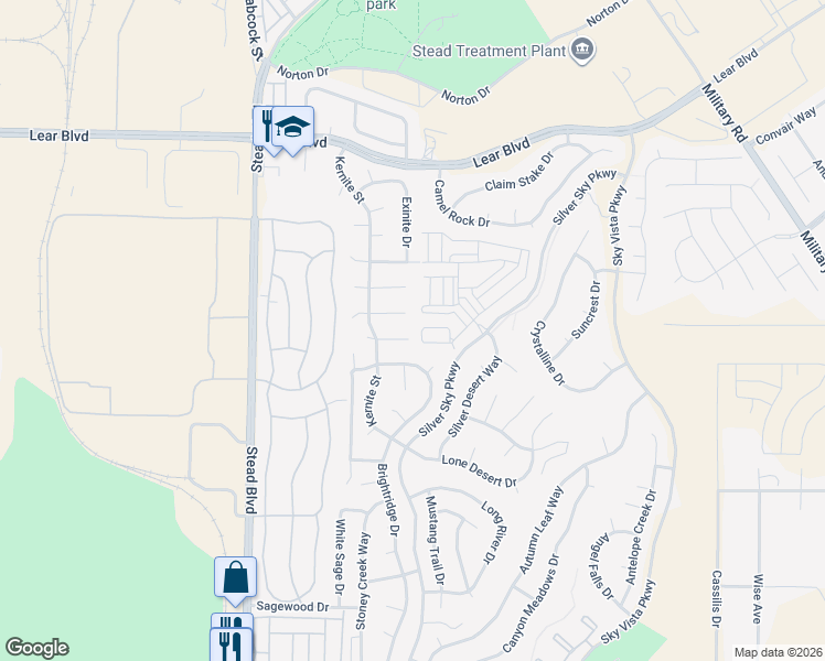 map of restaurants, bars, coffee shops, grocery stores, and more near 10010 Gabro Street in Reno