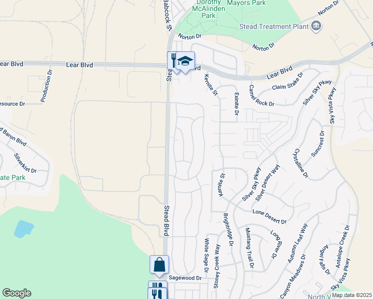 map of restaurants, bars, coffee shops, grocery stores, and more near 12000 Himalaya Street in Reno