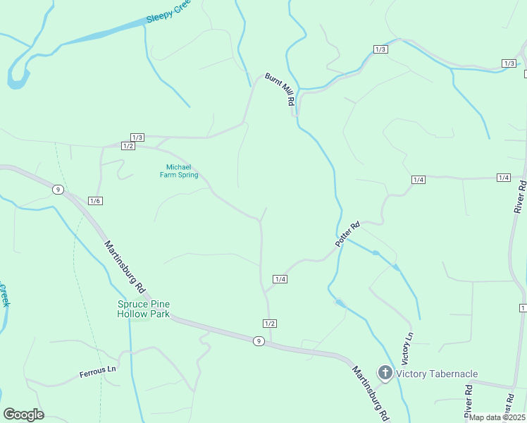 map of restaurants, bars, coffee shops, grocery stores, and more near 404 Michael's Chapel Road in Hedgesville