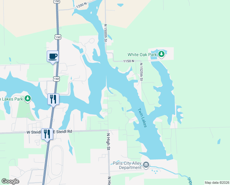 map of restaurants, bars, coffee shops, grocery stores, and more near 207 Sycamore Road in Paris