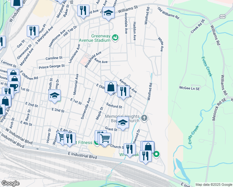 map of restaurants, bars, coffee shops, grocery stores, and more near 2 New Hampshire Avenue in Cumberland