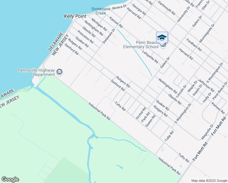 map of restaurants, bars, coffee shops, grocery stores, and more near 14 Jasmine Place in Pennsville