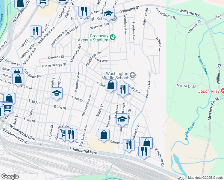 map of restaurants, bars, coffee shops, grocery stores, and more near 917 East Oldtown Road in Cumberland