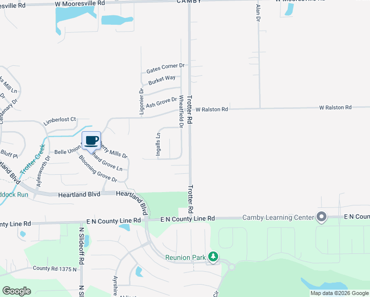 map of restaurants, bars, coffee shops, grocery stores, and more near 8630 Wheatfield Drive in Indianapolis