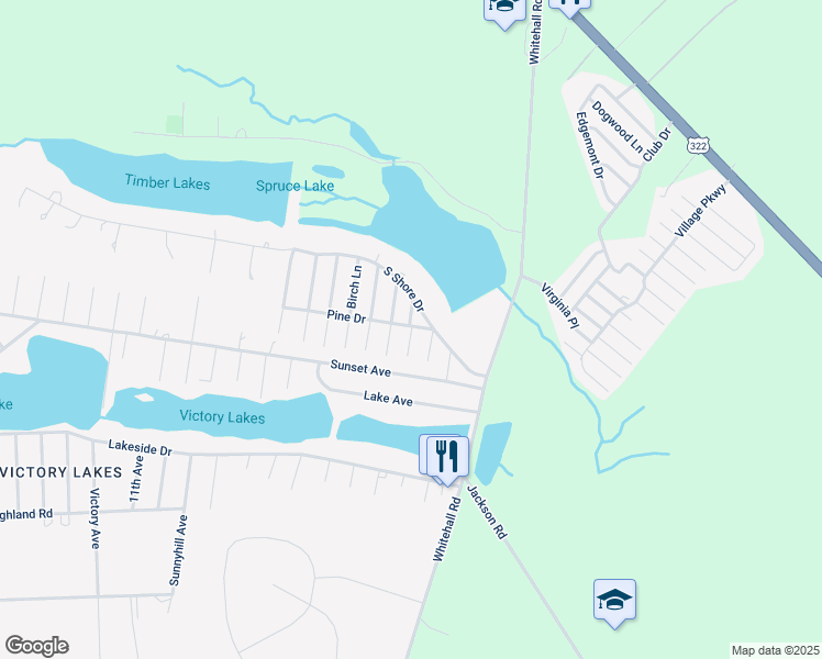 map of restaurants, bars, coffee shops, grocery stores, and more near Elm Lane in Monroe