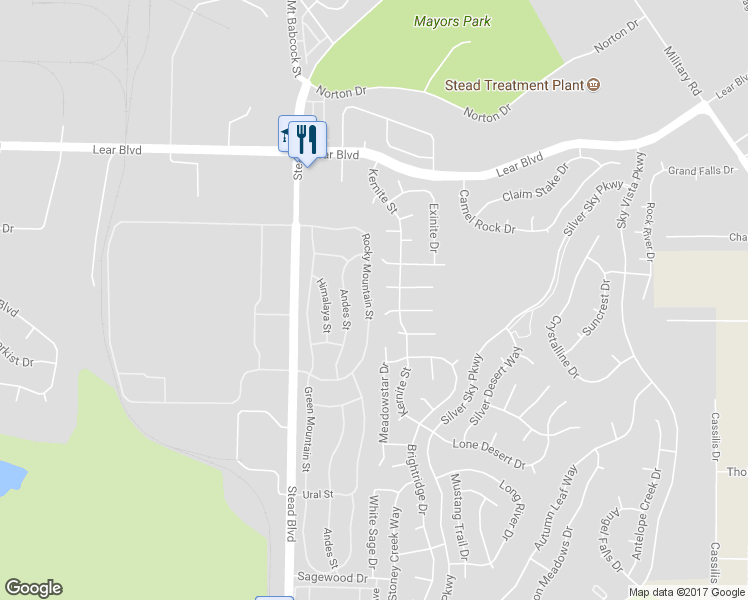 map of restaurants, bars, coffee shops, grocery stores, and more near 12092 Rocky Mountain Street in Reno