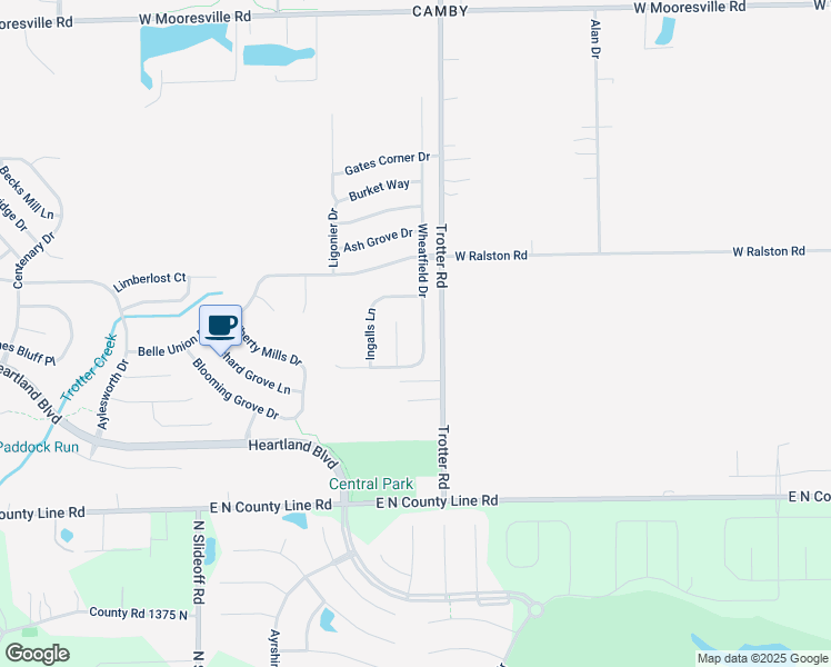 map of restaurants, bars, coffee shops, grocery stores, and more near 8630 Wheatfield Dr in Indianapolis