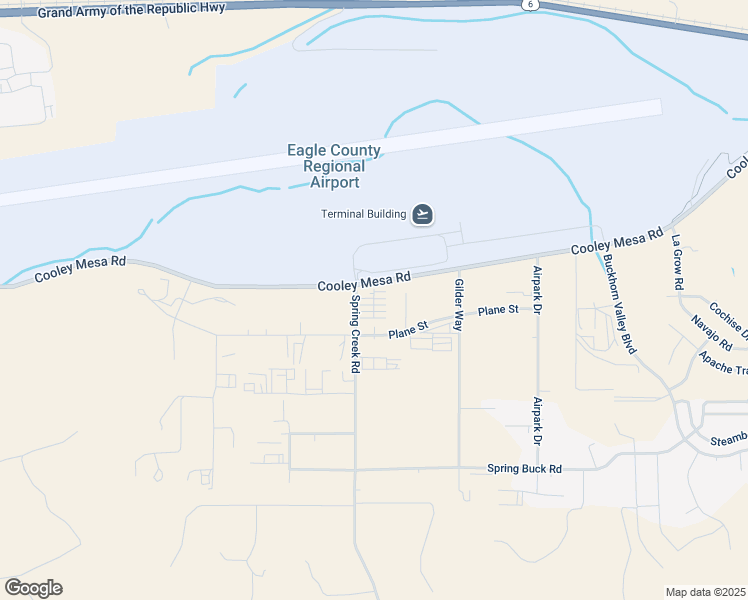 map of restaurants, bars, coffee shops, grocery stores, and more near 55 Spring Creek Road in Gypsum