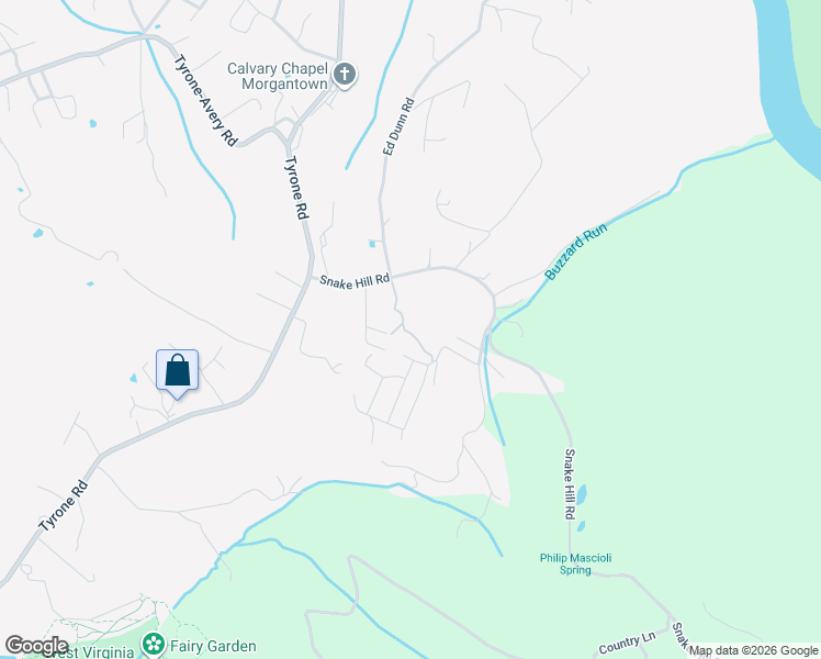 map of restaurants, bars, coffee shops, grocery stores, and more near 524 Dunn Cemetary Road in Morgantown