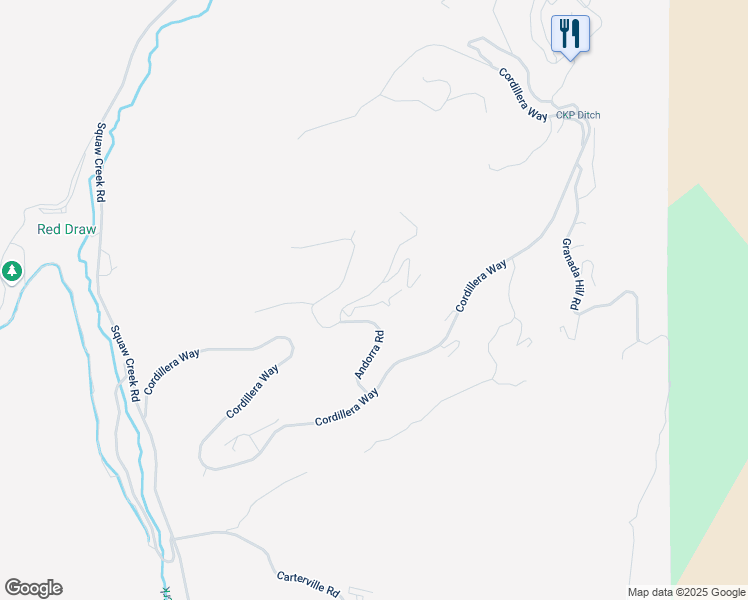 map of restaurants, bars, coffee shops, grocery stores, and more near 25 Little Andorra Road in Edwards