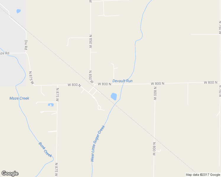 map of restaurants, bars, coffee shops, grocery stores, and more near 8329 West 800 North in Fairland