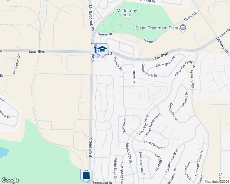 map of restaurants, bars, coffee shops, grocery stores, and more near 12092 Rocky Mountain Street in Reno