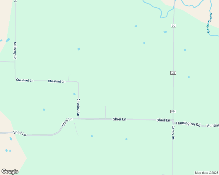 map of restaurants, bars, coffee shops, grocery stores, and more near 45740 Shiel Lane in Monroe City