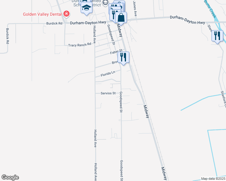 map of restaurants, bars, coffee shops, grocery stores, and more near 2383 Gorrill Lane in Durham