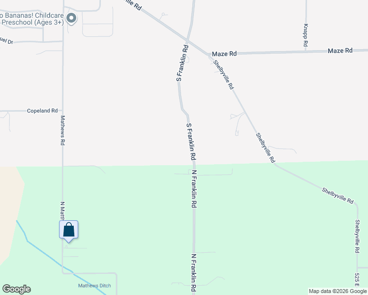 map of restaurants, bars, coffee shops, grocery stores, and more near 8881 South Franklin Road in Indianapolis