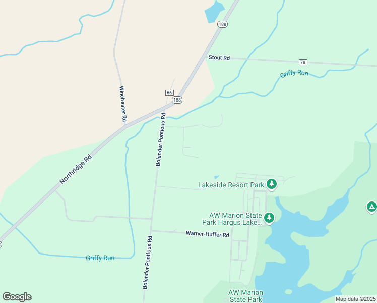map of restaurants, bars, coffee shops, grocery stores, and more near 19900 Woodsview Drive in Circleville