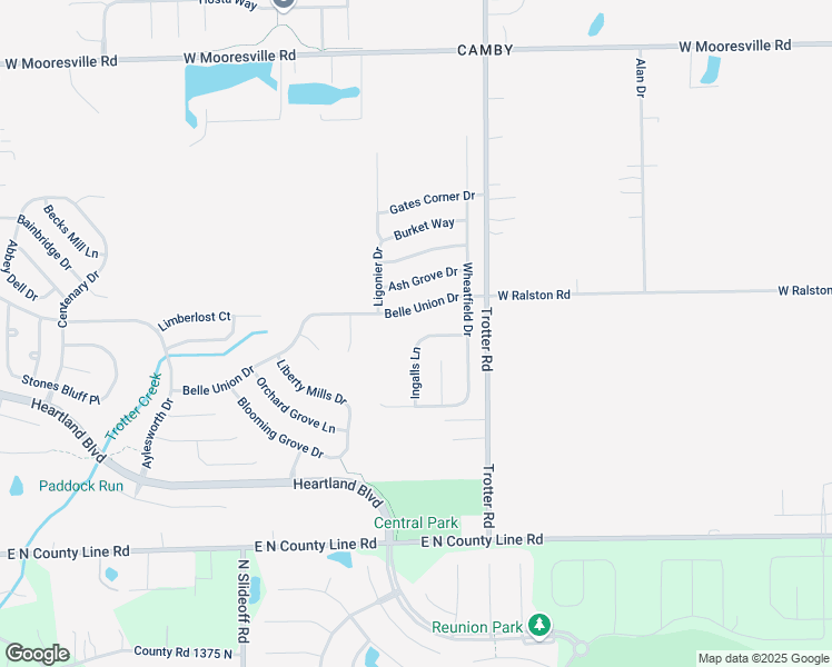 map of restaurants, bars, coffee shops, grocery stores, and more near 8426 Ingalls Way in Indianapolis