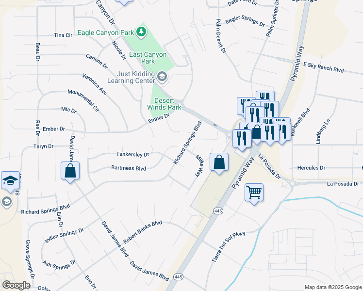 map of restaurants, bars, coffee shops, grocery stores, and more near 168 Bartmess Court in Sparks
