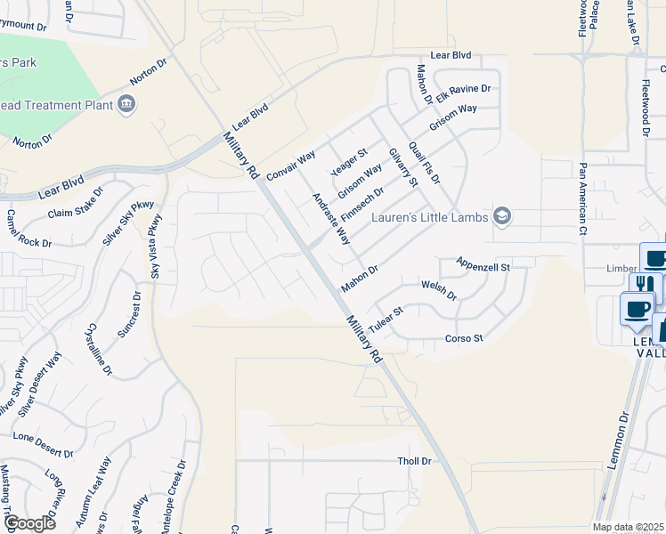 map of restaurants, bars, coffee shops, grocery stores, and more near 9055 Alsandair Court in Reno