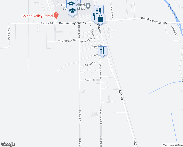 map of restaurants, bars, coffee shops, grocery stores, and more near 2383 Gorrill Lane in Durham