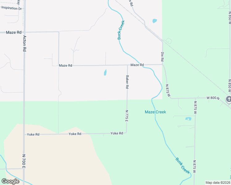 map of restaurants, bars, coffee shops, grocery stores, and more near 8930 Baker Road in Indianapolis