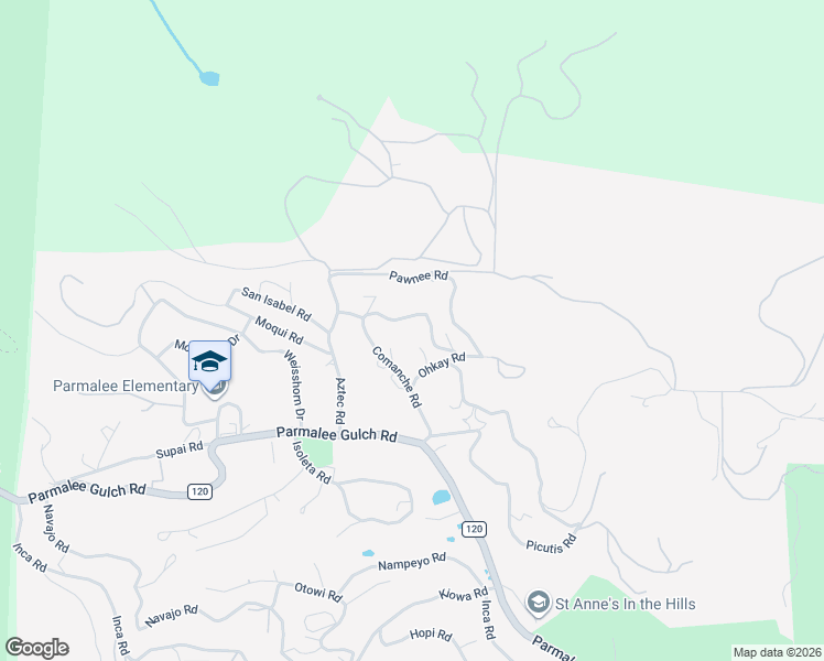 map of restaurants, bars, coffee shops, grocery stores, and more near 23152 Shoshone Road in Indian Hills