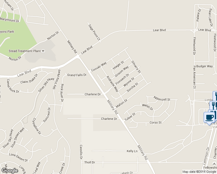 map of restaurants, bars, coffee shops, grocery stores, and more near 9104 Raytheon Court in Reno