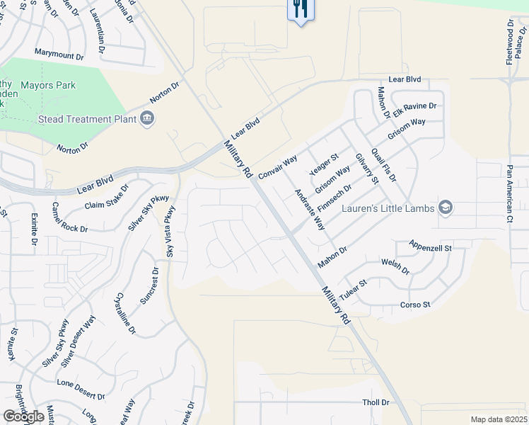 map of restaurants, bars, coffee shops, grocery stores, and more near 9267 Peninsula Court in Reno
