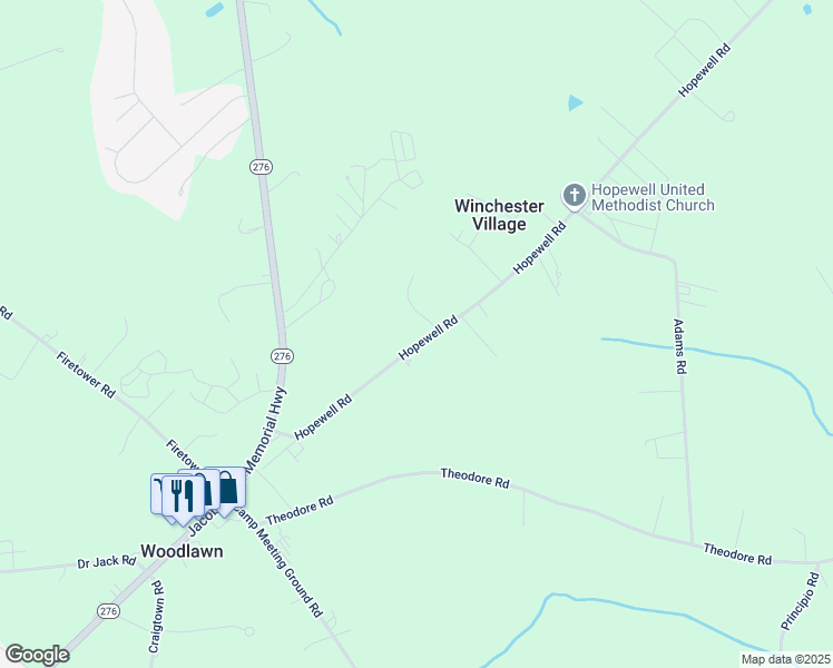 map of restaurants, bars, coffee shops, grocery stores, and more near 2018 Hopewell Road in Port Deposit