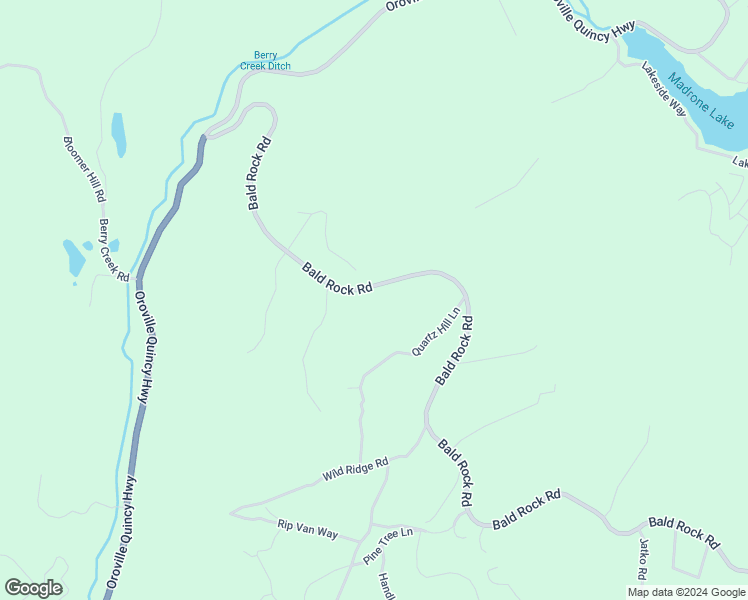 map of restaurants, bars, coffee shops, grocery stores, and more near 300 Bald Rock Road in Berry Creek