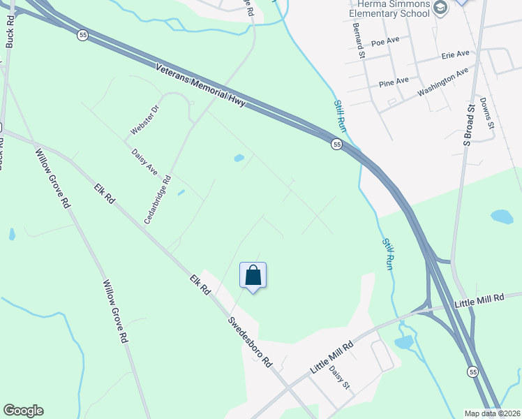 map of restaurants, bars, coffee shops, grocery stores, and more near 60 Spaulding Drive in Elk